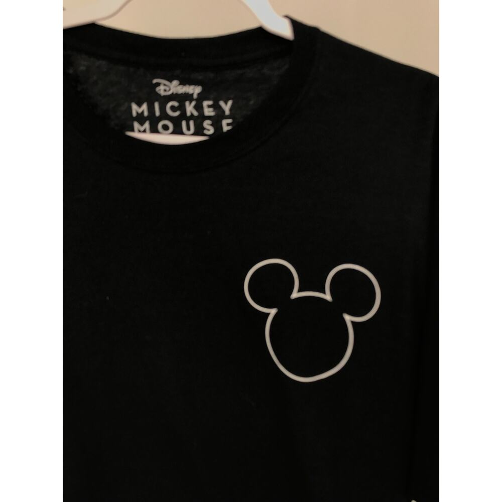 Disney Mickey Mouse Black White Graphic Short Sleeve T-Shirt XL - Picture 2 of 6